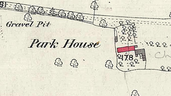 Park House on a map of 1884